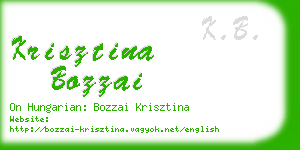 krisztina bozzai business card